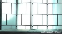 Cute white girl takes cock for casting