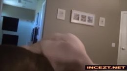 Son gets handsy in the hotel bed