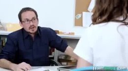 School slut Jade Nile seduces bookworm at school.