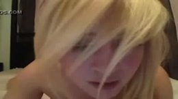 Amateur blonde student has webcam sex