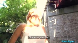Outdoor POV anal creampie with PublicAgent