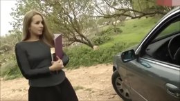 School girl public anal