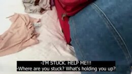 STUPID SISTER STUCK IN A SUITCASE AND I CUM IN HER PUSSY