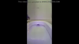 Asian teen pee in toilet 3