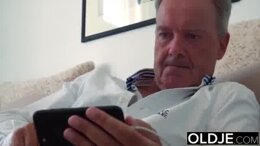 Super hot and busty teen fucked hard by grandpa with thick cock