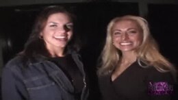 Two Smoking Hot Chicks Flash And Lick Pussy In Public